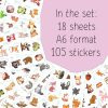 100Pcs Woodland Animal Stickers, Forest Animal Stickers for Water Bottle & Laptop - Woodland Party Supplies & Decorations, Gifts for Women & Men