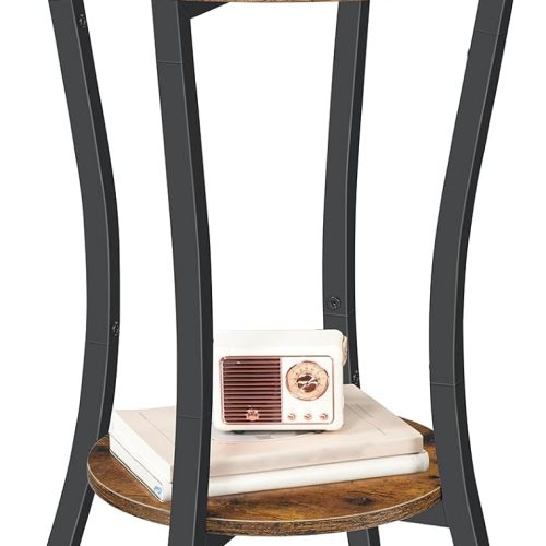 HOOBRO Round Side Table, 15.7" φ Round Sofa End Table, Small Nightstand
