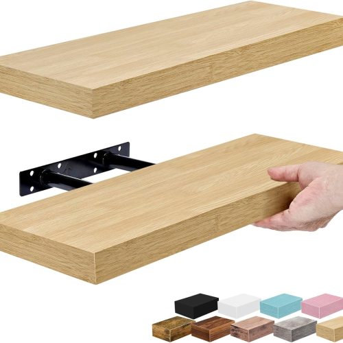 CT0426700JS_1 Sorbus 16 Inch Floating Shelves for Wall (2 Pack, Maple Wood)