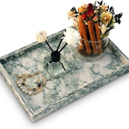 Marble Bathroom Tray,Pure Natural Vanity Tray