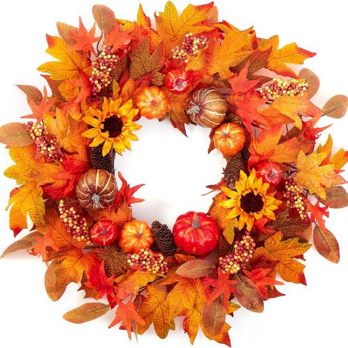 Fall Decorations for Home, Fall Autumn Thanksgiving Wreaths for Front Door