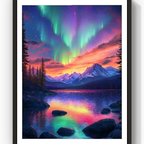 FILIGE 5D Diamond Art Kits for Adults 12x16inch Square Full Drill DIY Flower Landscape Gem Art Paint Crafts Home Wall Decor Holiday Gift for Beginners(Dreamy Aurora)