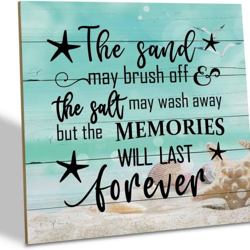 Beach Wood Sign, Coastal House Decor, Ocean Theme Family Home Decor Sign