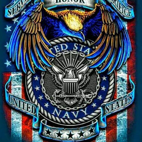 DIYPAINTING 5D DIY Diamond Art Painting Navy Flag 16X20 inches Full Round Drill Rhinestone Embroidery for Wall Decoration