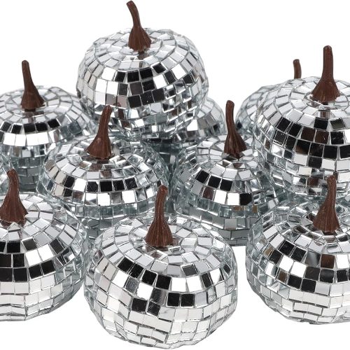 winemana 12 Pack Halloween Disco Pumpkin Halloween Table Centerpieces Decor