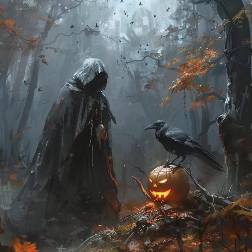 WUIVCTR Painting by Numbers Halloween for Adults, Acrylic Oil Painting by Numbers Kits for Beginner with Paintbrushes Art Crafts Canvas for Home Decor 16x20in