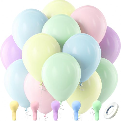 Bezente Pastel Latex Party Balloons 100 Pack 12 inch
