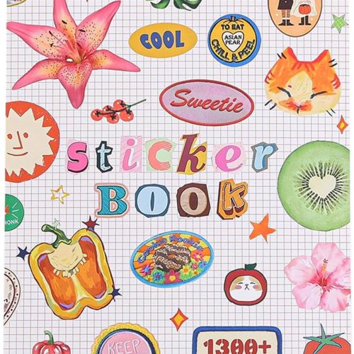 Girl's Korean Sticker Book, Food and Daily Life Theme - 1300+ Cute Dream Style Foodie Stickers, for DIY Scrapbooking Journaling Handbook Decoration Pink