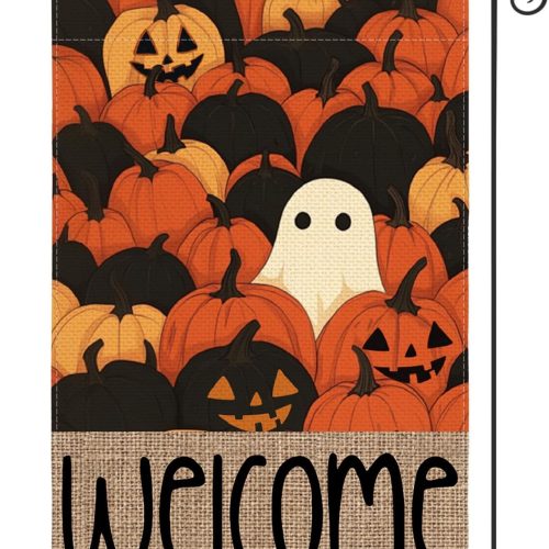AVOIN colorlife Halloween Jack-o'-lantern Ghost Garden Flag 12x18 Inch