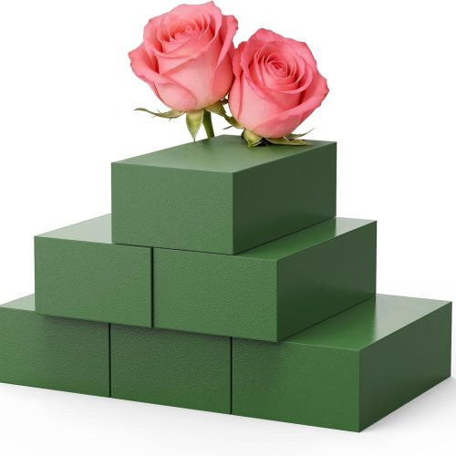 6-Pack Floral Foam Blocks, Green Planter Styrofoam for Artificial Flowers