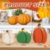 3 Pcs Fall Pumpkin Decor, 3D Wooden Pumpkin Tabletop Decor