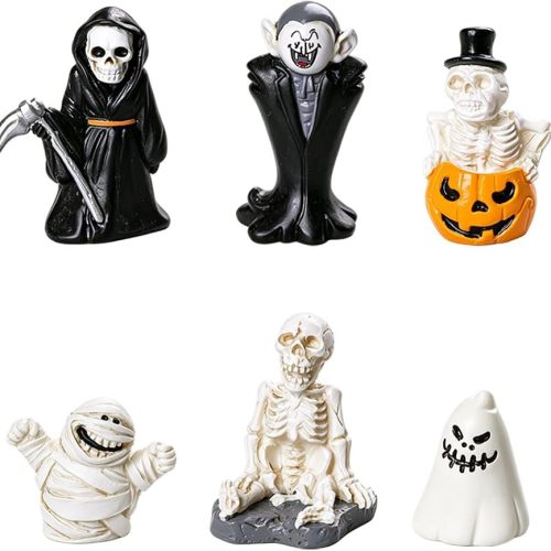 Halloween Mini Car Dashboard Figurines Spooky Car Monitor Decor 10 PCS