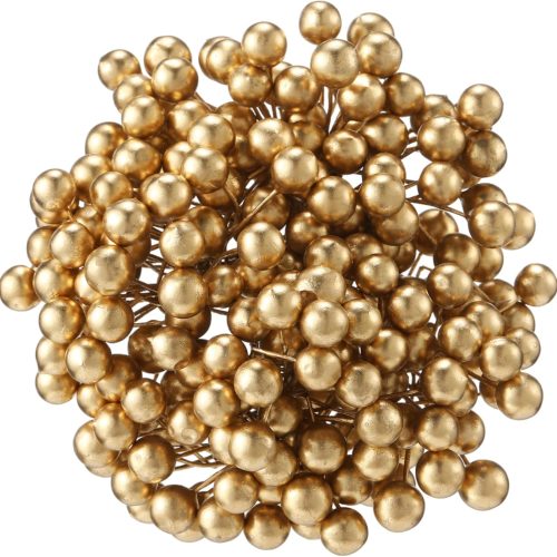 BBTO 200 Pcs Artificial Holly Berries Gold Christmas Tree Decorations