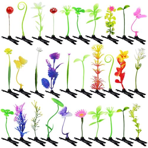 30 Pcs Bean Sprout Hair Clips, Mixed Style Plant Hairpins Flower Hair Clip