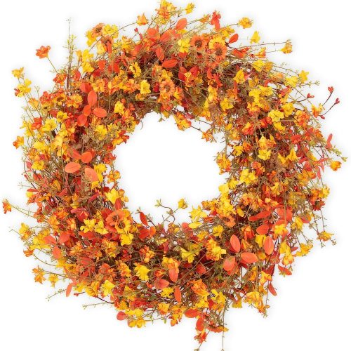 22 Inch Fall Wreaths for Front Door Boho Fall Wreath Autumn Wreath