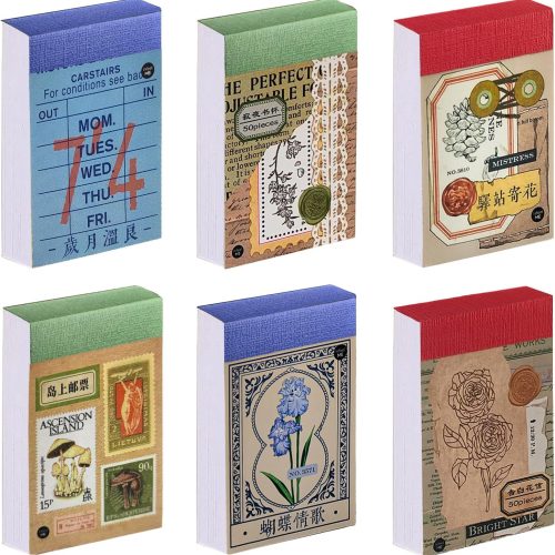 PRSTINCOL Washi Stickers Book, 6 Sets 300 Pcs