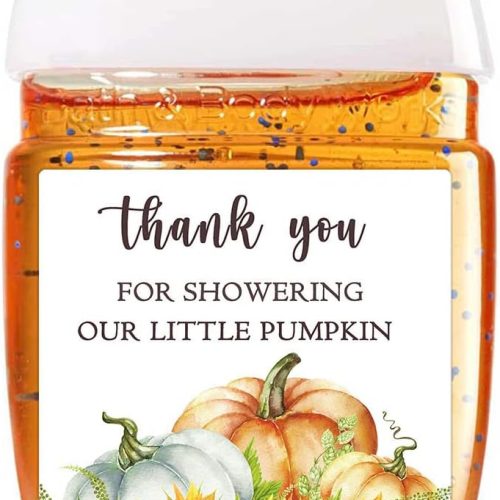 Buerhanerry 90 Pumpkin Baby Shower Stickers Labels