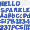 237 Pcs Glitter Bulletin Board Letters, Numbers and Punctuation 4 Inch