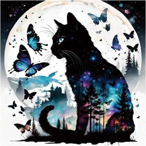 Kulvci Cat Diamond Painting Kits for Adults, Diamond Art Kits 12×12Inch