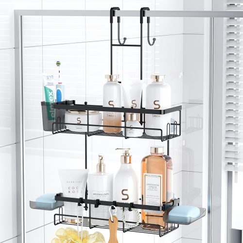 CTMCE00614CT_1 Over the Door Shower Caddy Hanging: No Drill Rustproof Shower Organizer