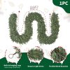9FT Christmas Garland with Lights, Extra Full Lighted Cedar Garland