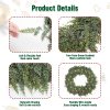 9FT Christmas Garland with Lights, Extra Full Lighted Cedar Garland