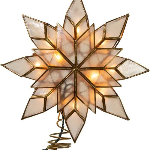 Kurt Adler UL 10L Capiz Clear Star Treetop