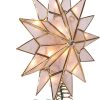 Kurt Adler UL 10L Capiz Double Tip Star with Center Gem Treetop