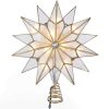 Kurt Adler UL 10L Capiz Double Tip Star with Center Gem Treetop
