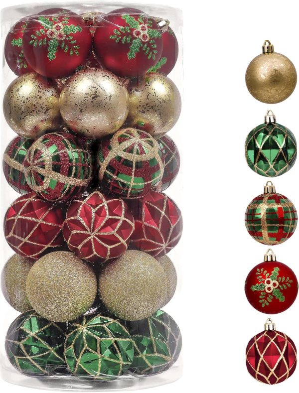 Valery Madelyn 30ct Christmas Tree Decorations Ball Ornaments 2 Inches