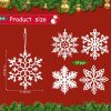 24 Pcs White Snowflake Ornaments 12 Inch Xmas Decor,Romantic Style