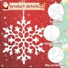 24 Pcs White Snowflake Ornaments 12 Inch Xmas Decor,Romantic Style