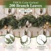 Alupssuc 9FT Cedar Garland, Real Touch &High Density of 200 Branch Leaves