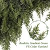 Alupssuc 9FT Cedar Garland, Real Touch &High Density of 200 Branch Leaves