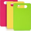 Luckyiren Plastic Cutting Board Set, 3 Pack Small Boards, Dishwasher Safe