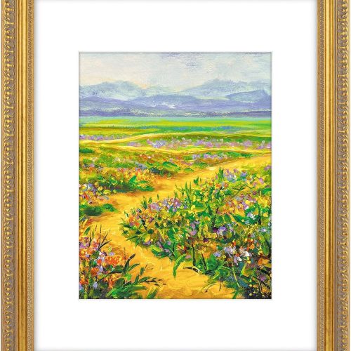 CTWB430CT_1 Golden State Art 16x20 Antique Gold Frame White Mat for 11x14 Plexiglass