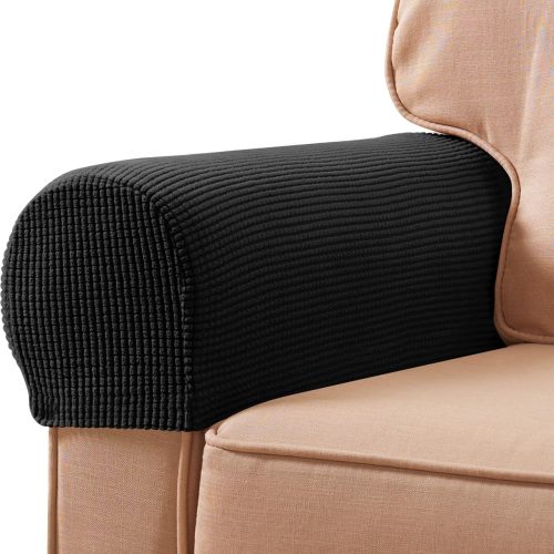 WF3615MAX_1 SUBRTEX Stretch Couch Arm Covers Set of 2, Non-Slip Sofa Armrest Slipcovers