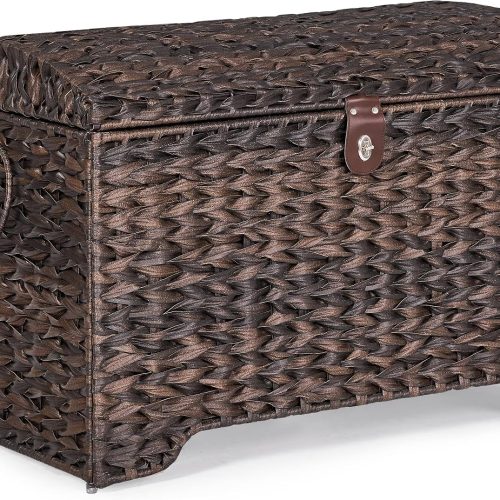 WFSTWG-26A-205_1 178L Handwoven Wicker Storage Basket with Lid, Large Storage Trunk
